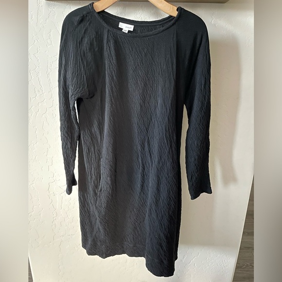 Pure Jill by J Jill black long sleeve textured dress with pocket details, XS••• - Picture 9 of 13